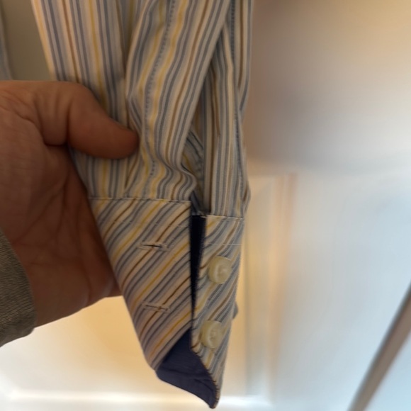 Ted Baker London Striped Dress Shirt in Blue and White - Picture 2 of 8